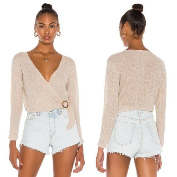 One Grey Day Benson Cross Front Top - S - Picture 1 of 9